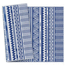 Tappeto per Esterno 182x274 cm Pieghevole e Reversibile  in Polipropilene Blu e Bianco