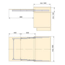 Guide per Tavolo Allungabile Lunch Imballo 1 Pezzo Champagne Anodizzato Alluminio Emuca