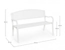 Panca 2 Posti 123x55x84h cm Lizette Bianco 