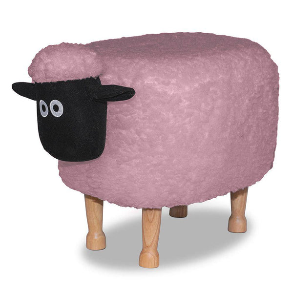 sconto Tabouret Pouf Repose-Pieds pour Enfants 63x36x42 cm Mouton Rose Divina Home