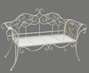 Panchina da Giardino in Metallo 143x51H92cm Viareggio Crema