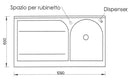 Lavatoio e Coprilavatrice 109x60x89cm Asse in Termoplastico Montegrappa Marella Bianco Destro con Cesto