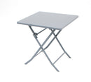 Tavolo Tavolino Pieghevole da Esterno per Campeggio Giardino Grigio 70X70 Cm