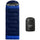 Sacco a Pelo Singolo per Adulti 75x215 cm Leggero e Compatto Temperatura 0-25°C in Poliestere e Cotone Blu Navy