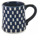 Set 3 Tazze in Gres Villa d'Este Home Tivoli Masai Blu Mug Alto