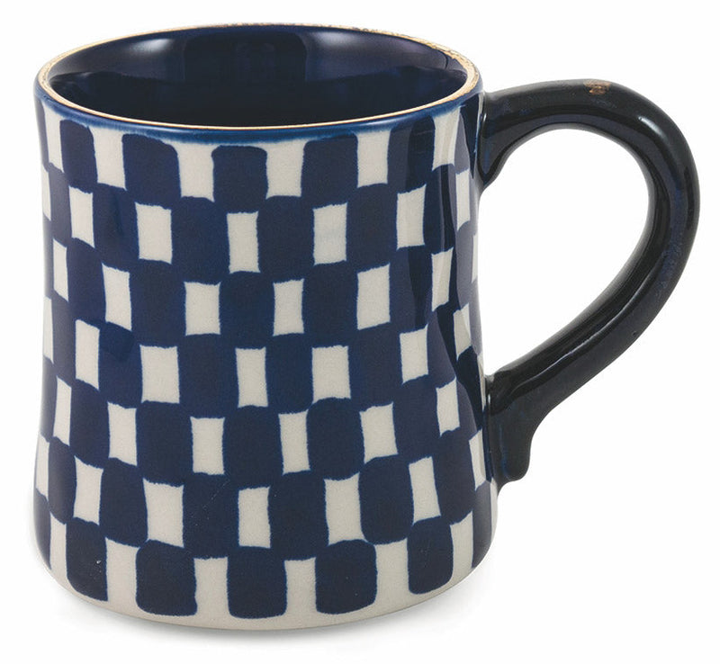 Set 3 Tazze in Gres Villa d'Este Home Tivoli Masai Blu Mug Alto