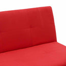 Divano Letto 175x80x70 cm in Microfibra Rosso