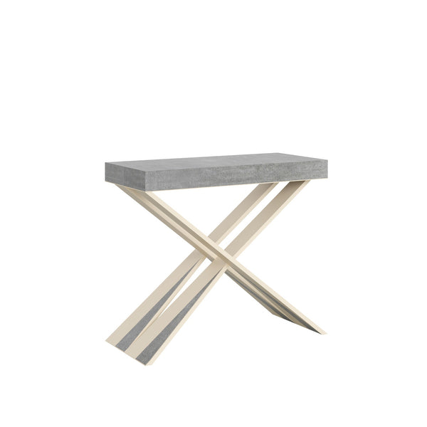 Console Extensible 90-300x40x77 cm en Mélamine Grise sconto