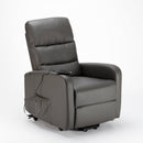Poltrona Alzapersona Elettrica 1 Motore 71x76x116 cmin Similpelle Grigio Scuro