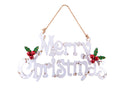 Decoro Merry Christmas H61 cm Bianco