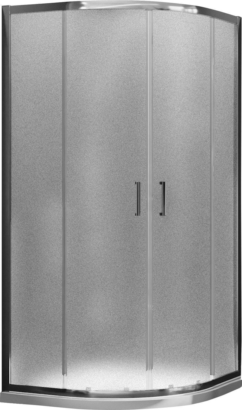 Box Doccia Angolare 2 Ante Scorrevoli in Cristallo Opaco 6mm H198 Fosterberg Dragor Varie Misure