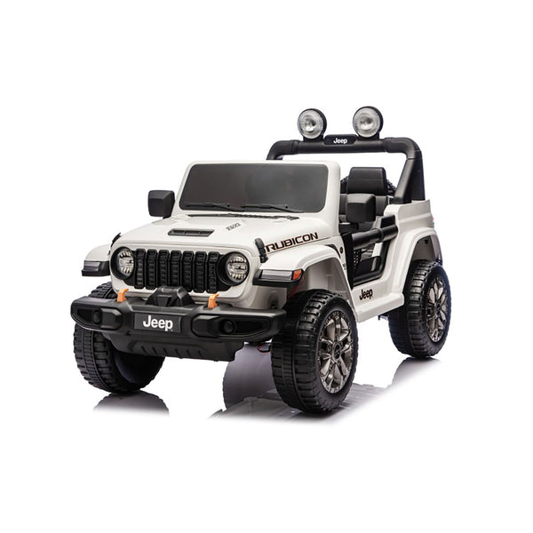 Macchina Elettrica per Bambini Jeep Wrangler Rubicon 12V con Telecomando Bianco prezzo