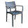 Fauteuil Eveline 58,5x55,2x84 cm en Polypropylène Anthracite