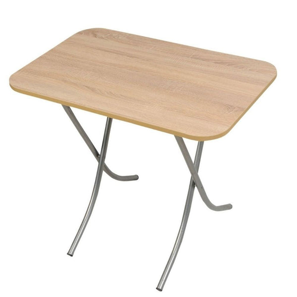 acquista Table pliante 70x120x75 cm en chêne sonoma et pieds gris