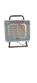 Stufa a Gas Gpl da Interno con Supporto 3,5kW Qlima FGHX145 Silver e Nero Seconda Scelta