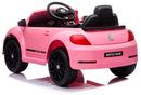 Macchina Elettrica per Bambini 12V con Licenza Volkswagen Maggiolino Beetle Small Rosa