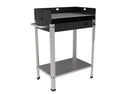 Barbecue a Carbone 56,7x36x83 cm Griglia Altezza Regolabile in Acciaio Eco Nero e Grigio