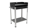 Barbecue a Carbone 56,7x36x83 cm Griglia Altezza Regolabile in Acciaio Eco Nero e Grigio