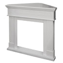 Cornice per Camino Angolare 110x63x102 cm Ford Rivestimento in Legno Bianco  
