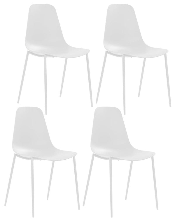 sconto Set 4 Sedie 49x48,5xH88 cm in Polipropilene Frida Bianco