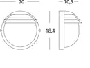 Lampada Applique Tonda Piccola Colore Bianco per Esterno Linea Palpebra Sovil