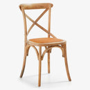 Set 4 Sedie Seduta in paglia 80x50x52 cm in Legno di Faggio Pompei Wood Natural