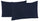 Paire de taies d'oreiller 52x82 cm en microfibre uni bleu foncé