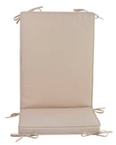 Cuscino con Schienale per Sedie da Giardino 93x41cm Bauer Box Ecrù