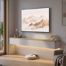 Mobile TV Sospeso Fino a 65" 140x24x20 cm con 2 Cassetti Armadietto Luci LED RGB e Prese di Corrente Bianco e Color Legno      