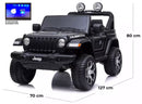 Macchina Elettrica per Bambini 12V Mp4 2 Posti con Licenza Jeep Wrangler Rubicon Nera