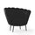 Fauteuil coque Orel 75x80x75 cm en nubuck gris