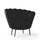 Fauteuil coque Orel 75x80x75 cm en nubuck gris