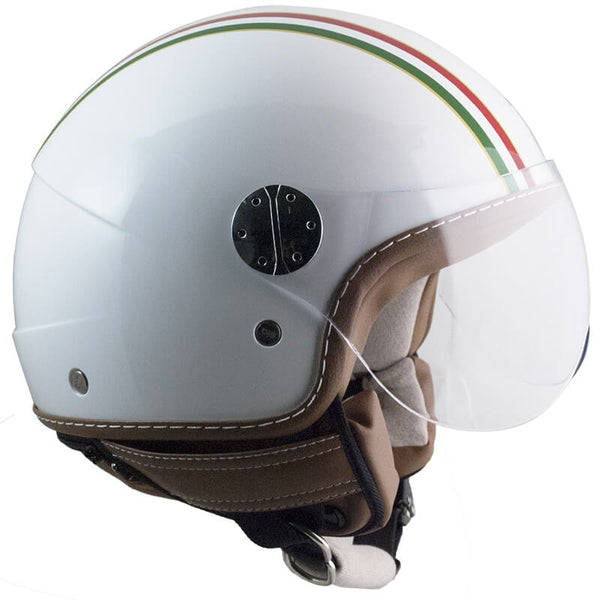 sconto Casque Jet pour Scooter Forme Visière CGM Italia 109I Blanc Différentes Tailles