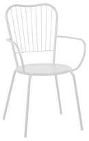Sedia da Giardino 54x55x90cm in Ferro Ivrea Bianca