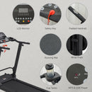 Tapis Roulant Motorizzato Pieghevole 14Km/h 750W 5 Programmi Nero