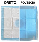 Set 80 Tappetini Assorbenti Profumo Lavanda 60x60 cm in Poliestere Bianco/Azzurro