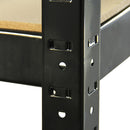 Set 3 Scaffali Senza Bulloni 90x45x180 cm in Acciaio Nero  