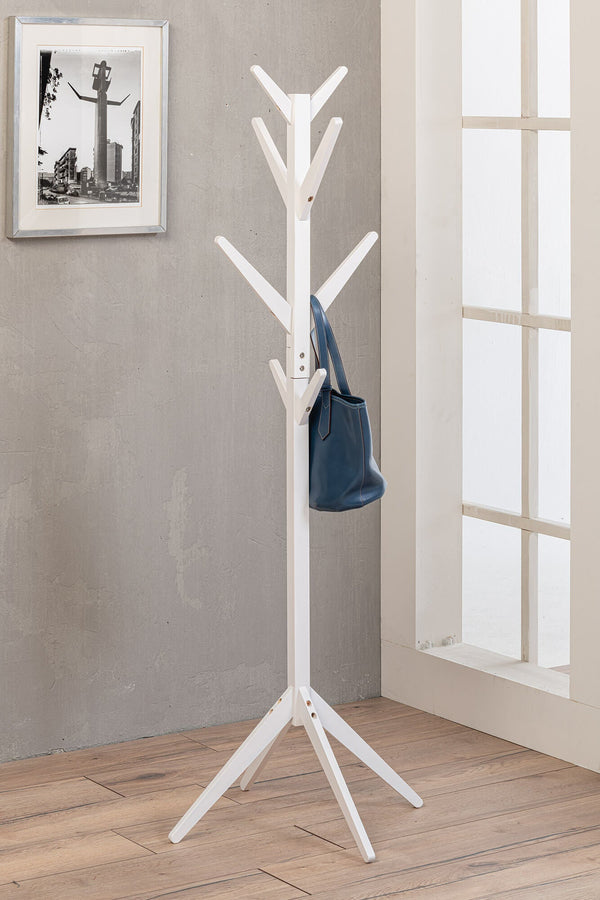 sconto Portemanteau en bois 45x45x176 cm Arrow Blanc