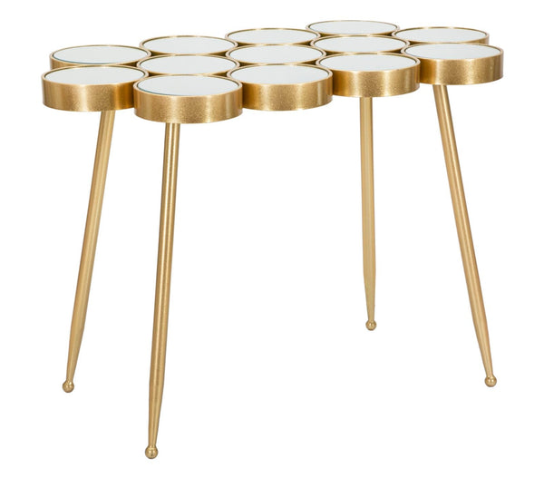 Tavolino Buttle 100x70x55 cm in Ferro e MDF Oro prezzo