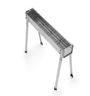 Barbecue per Arrosticini Ompagrill BBQ0116 a Legna o Carbone Uso a Terra o Caminetti Area di Cottura 116 x 14,5 cm Predisposto per Spiedo In Acciaio Inox