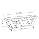 Mobile TV Moderno 1 Ripiano 158x30x40 cm in MDF Ralla Bianco