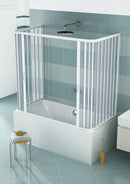 Sopravasca Paratia 3 Lati 2 Ante a Soffietto Apertura Centrale In PVC H150 Caldoni UFO