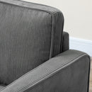 Divano 2 Posti con Spazio Contenitore e 2 Cuscini 140x63x79 cm Grigio   