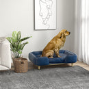Divano per Cani Taglia Grande  fino 30 kg 96x66x24 cm con Cuscino Rimovibile Blu  