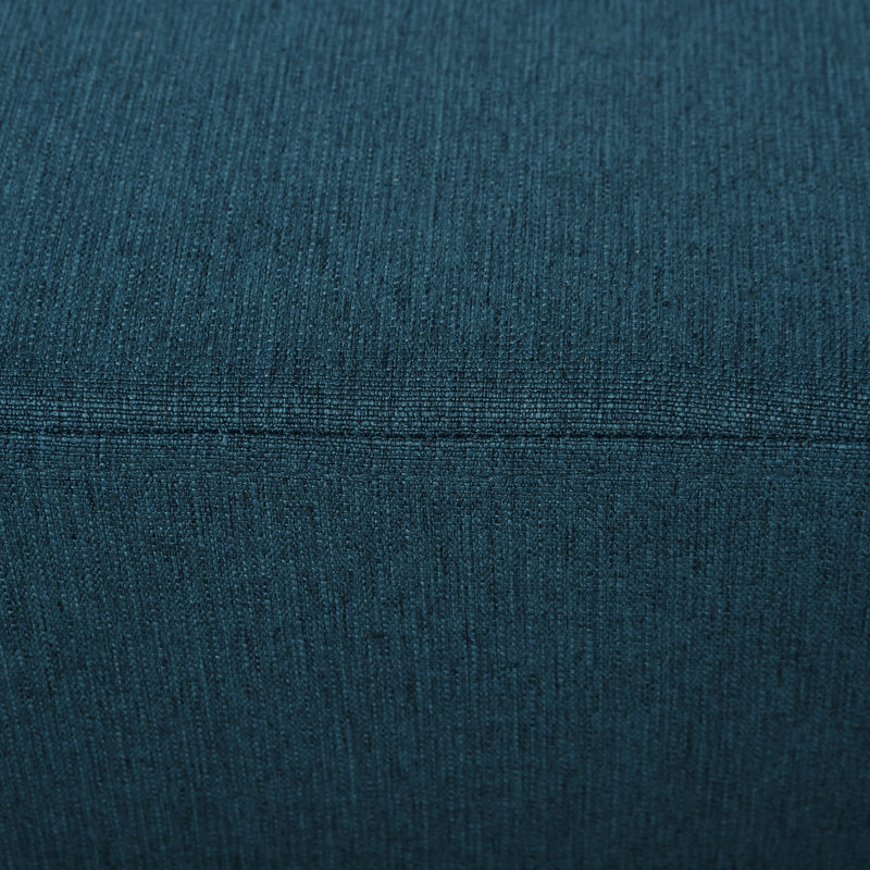 Pouf Poggiapiedi Imbottito 40x30x24 cm Rettangolare Blu Scuro  