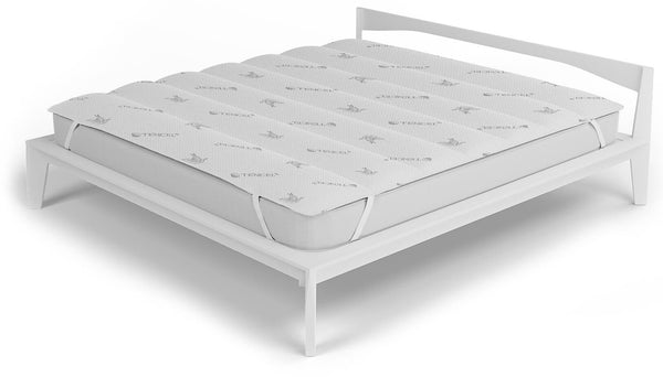 online Surmatelas rembourré matelassé avec élastiques gris clair Différentes tailles
