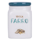 Barattolo Farro 9,5x9,5x14,5 cm in New Bone China VdE Tivoli 1996 Le Travisate Bianco