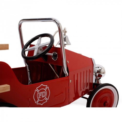 Auto a Pedali Camion Dei Pompieri Vintage per Bambini Baghera Fire Truck