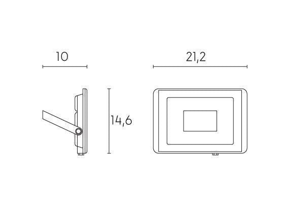 Proiettore da Esterno a LED 50W 4000K Sovil Nero