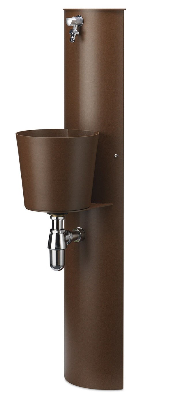 acquista Fontaine murale de jardin avec robinet et seau Belfer 42/PRT Rouille